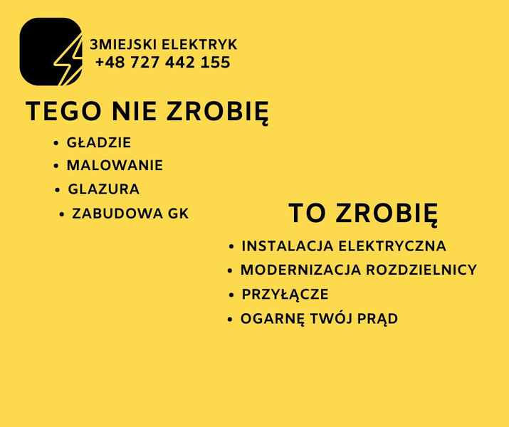 Zdjęcie na okładce dla 3Miejski Elektryk-Gdańsk, Gdynia, Sopot, usługi elektryczne